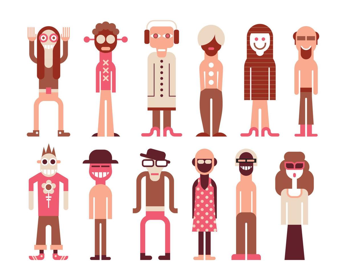 ilustración vectorial de personas vector