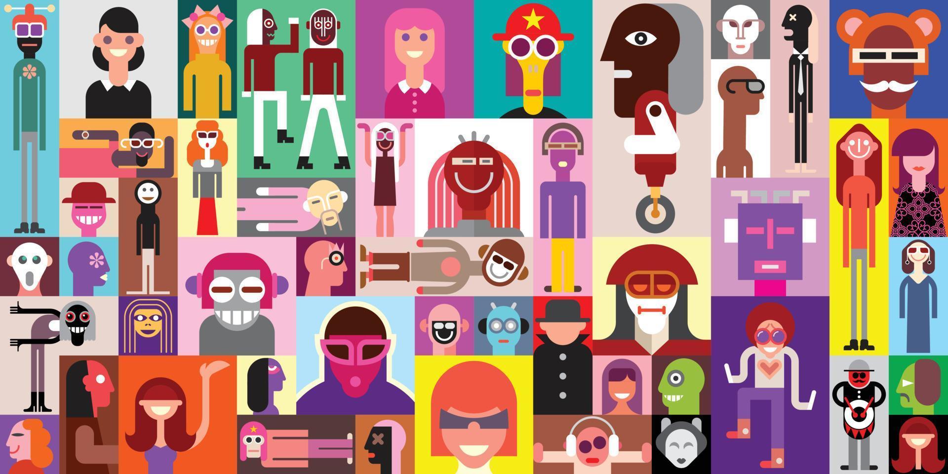 ilustración vectorial de personas vector