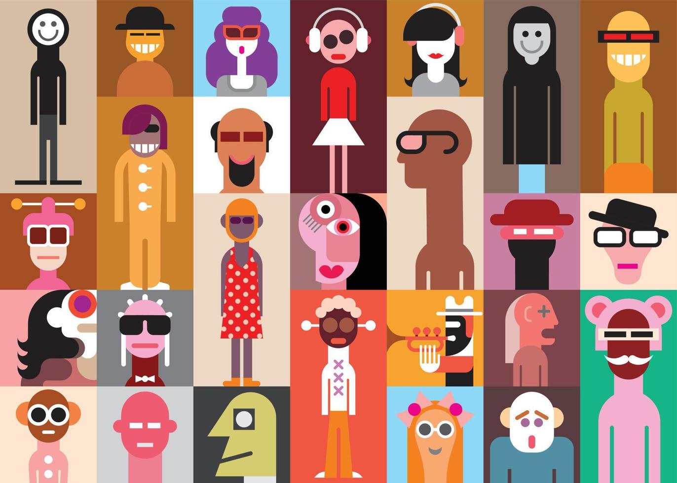 ilustración vectorial de personas vector