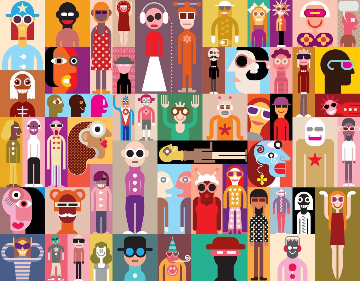 ilustración vectorial de personas vector