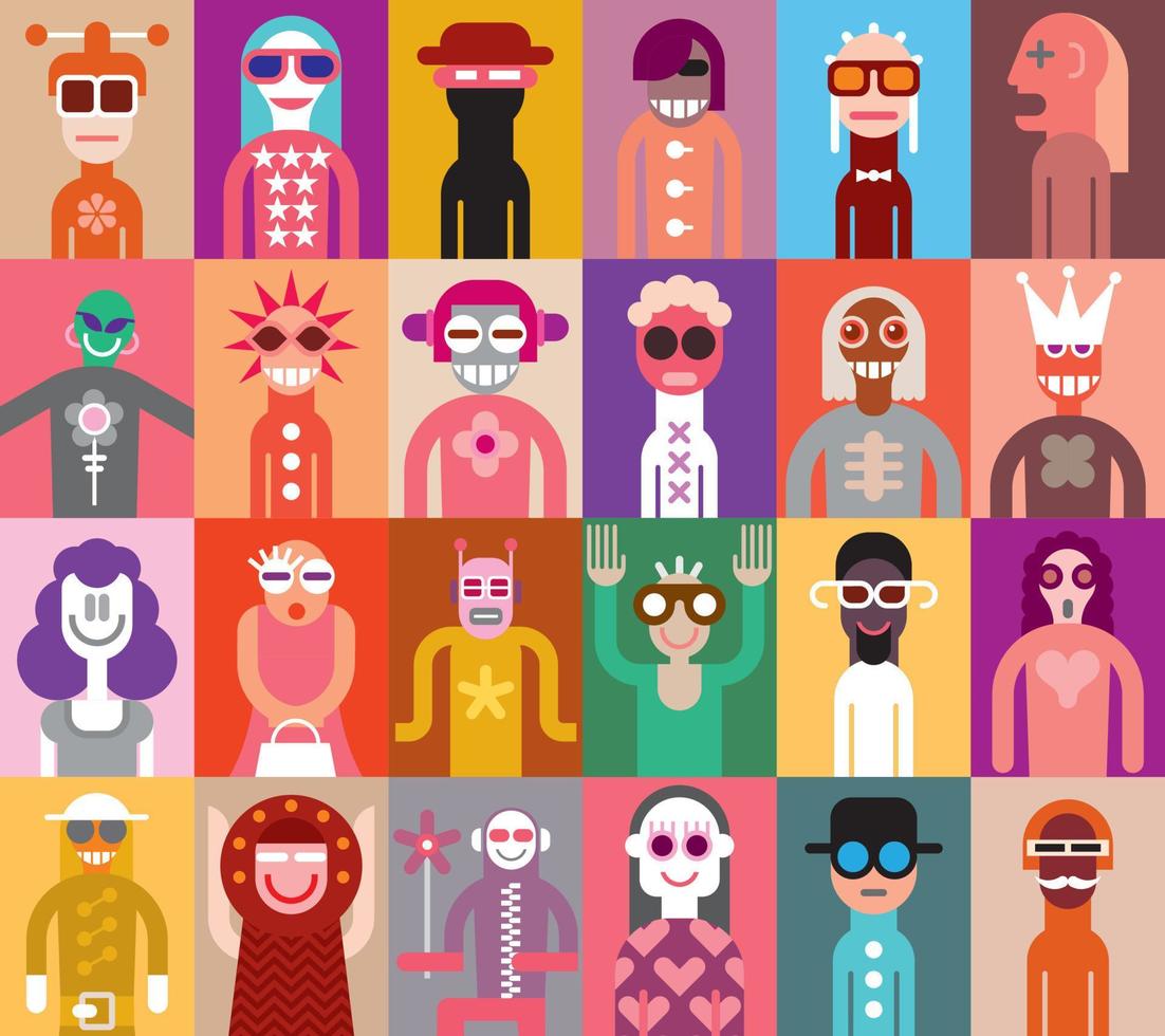 ilustración vectorial de personas vector