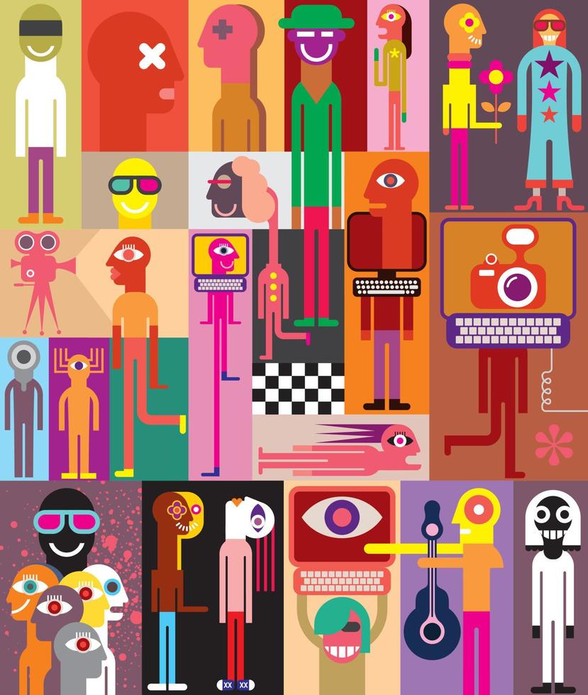 ilustración vectorial de personas vector