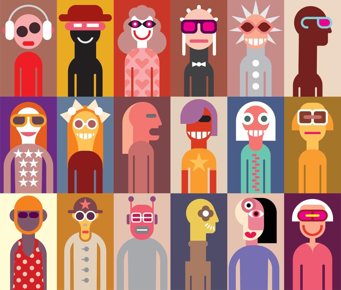 ilustración vectorial de personas vector