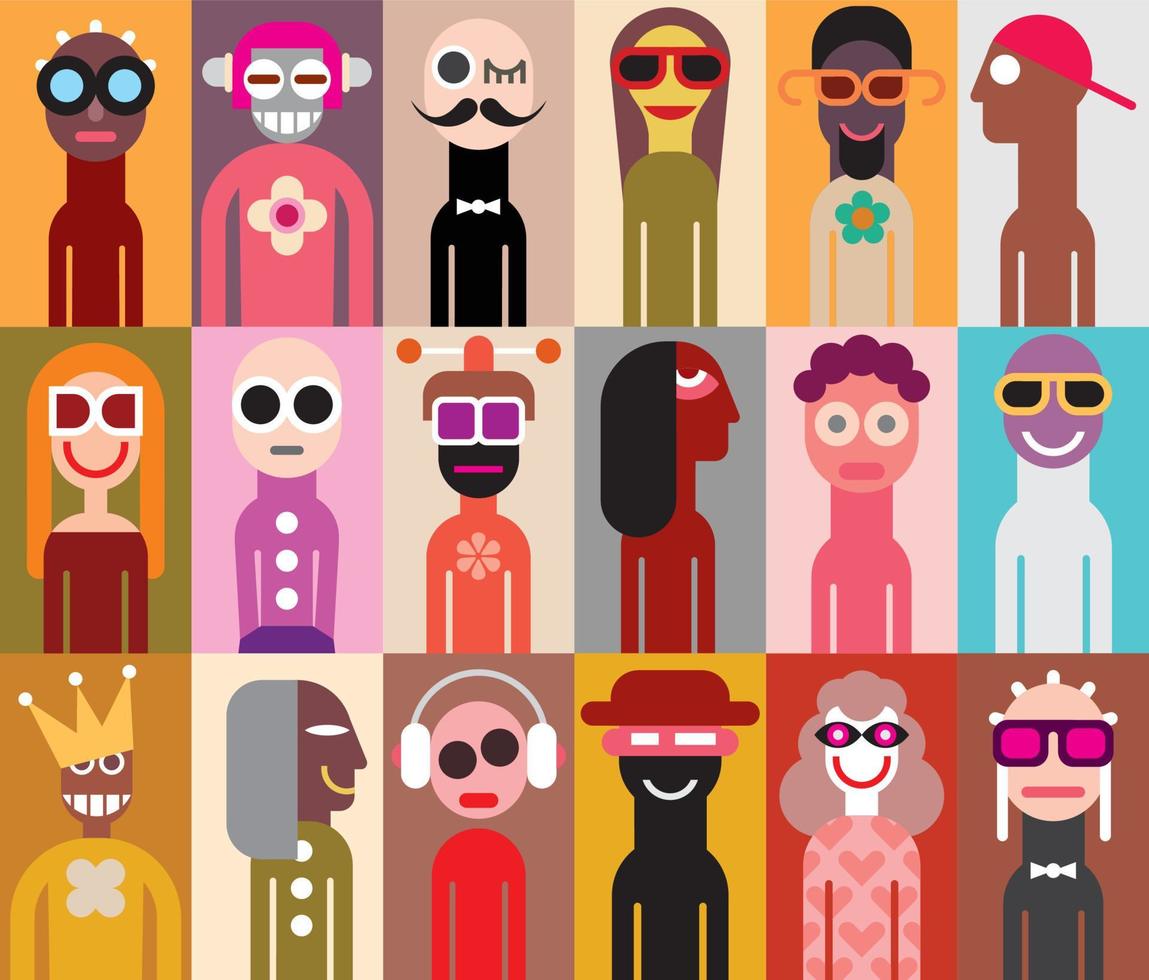 ilustración vectorial de personas vector