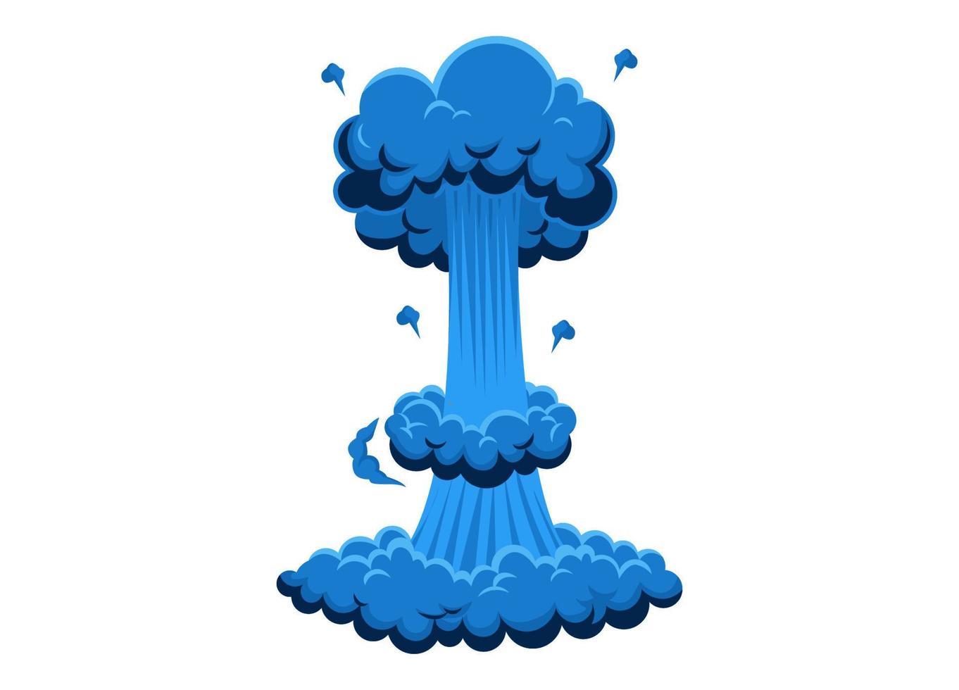 Blue explosion element illustration for comic, poster, book, painting, drawing, background. Bomb effect. Vector eps 10