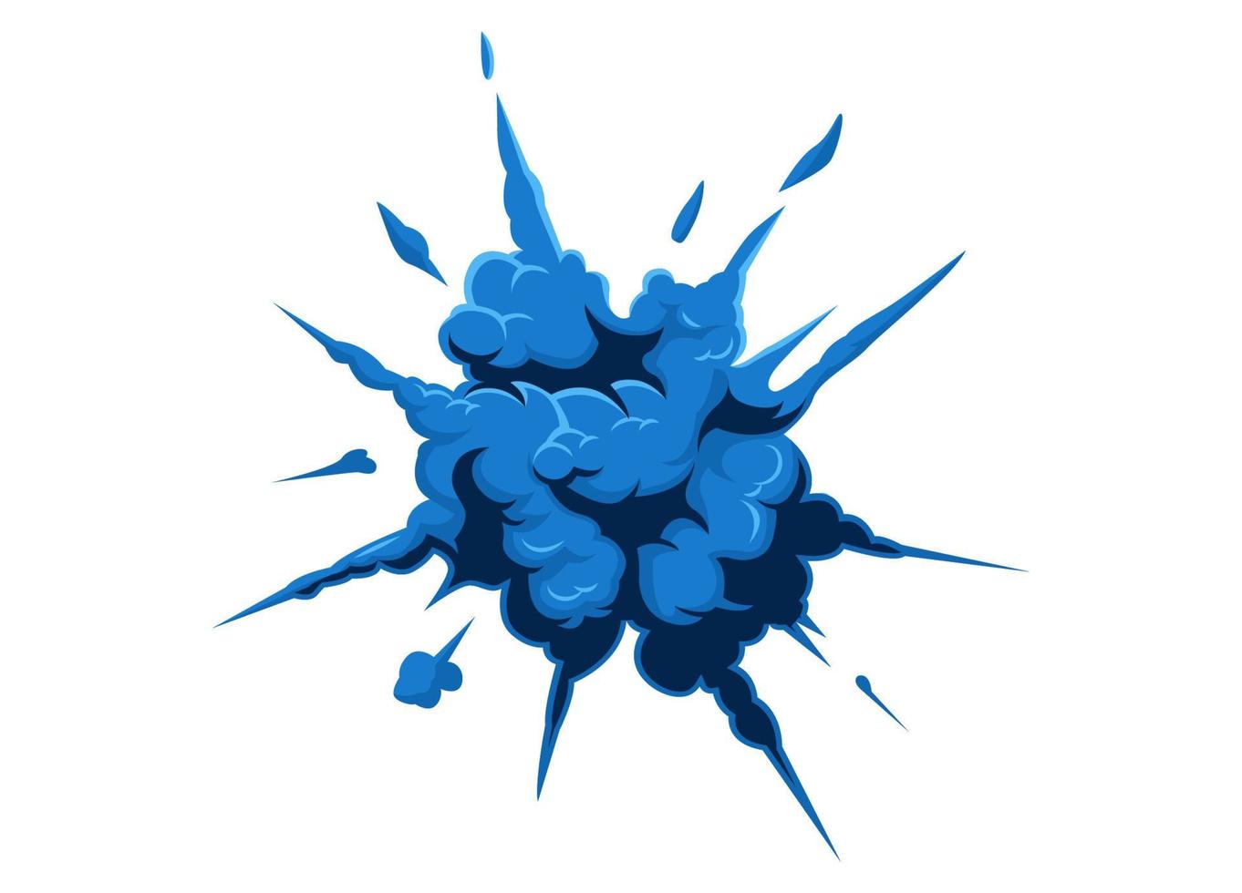 ilustración de elemento de explosión azul para cómic, afiche, libro, pintura, dibujo, fondo. efecto bomba pasos vectoriales 10 vector