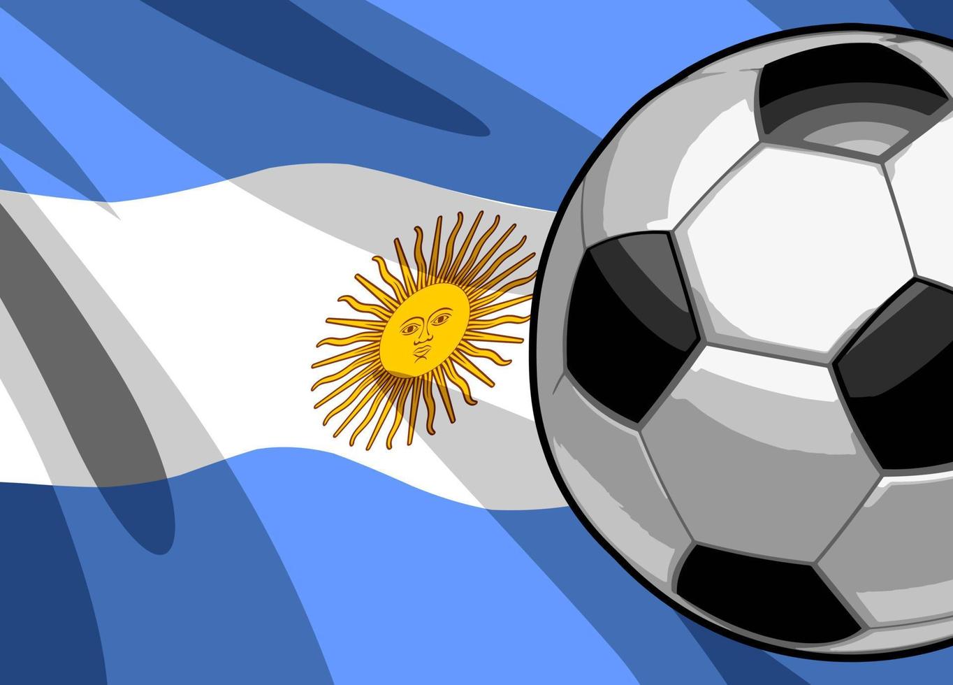 soccer balls and flags vector
