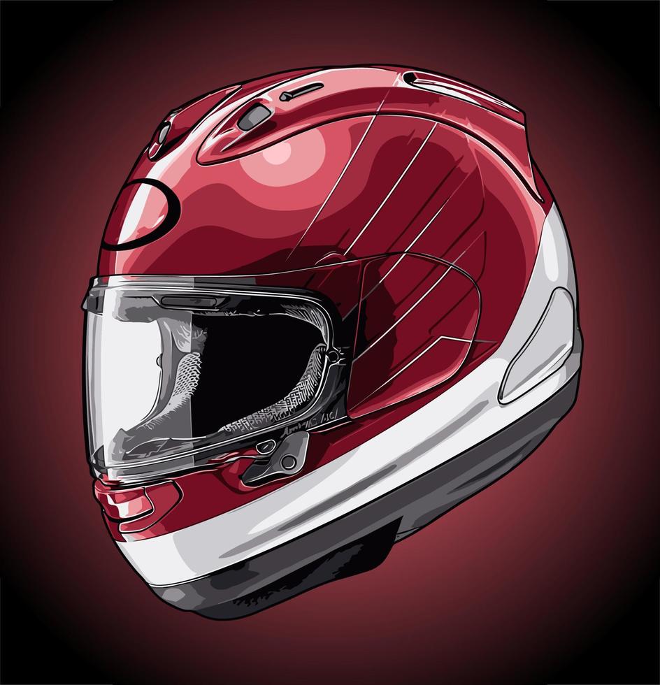 motorbike helmet vector