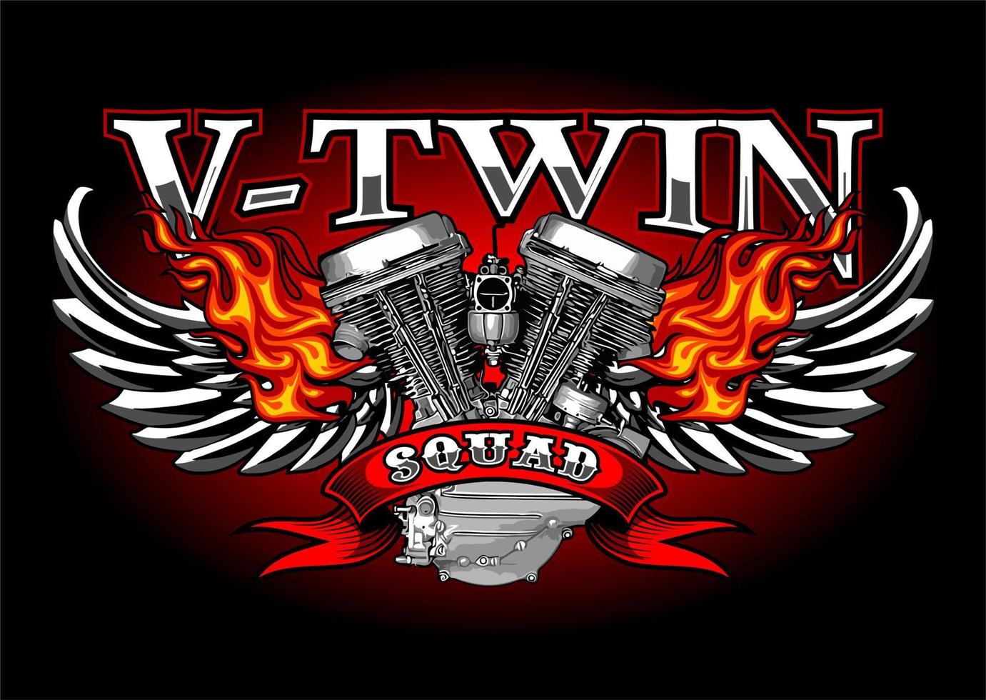 v twin vector template