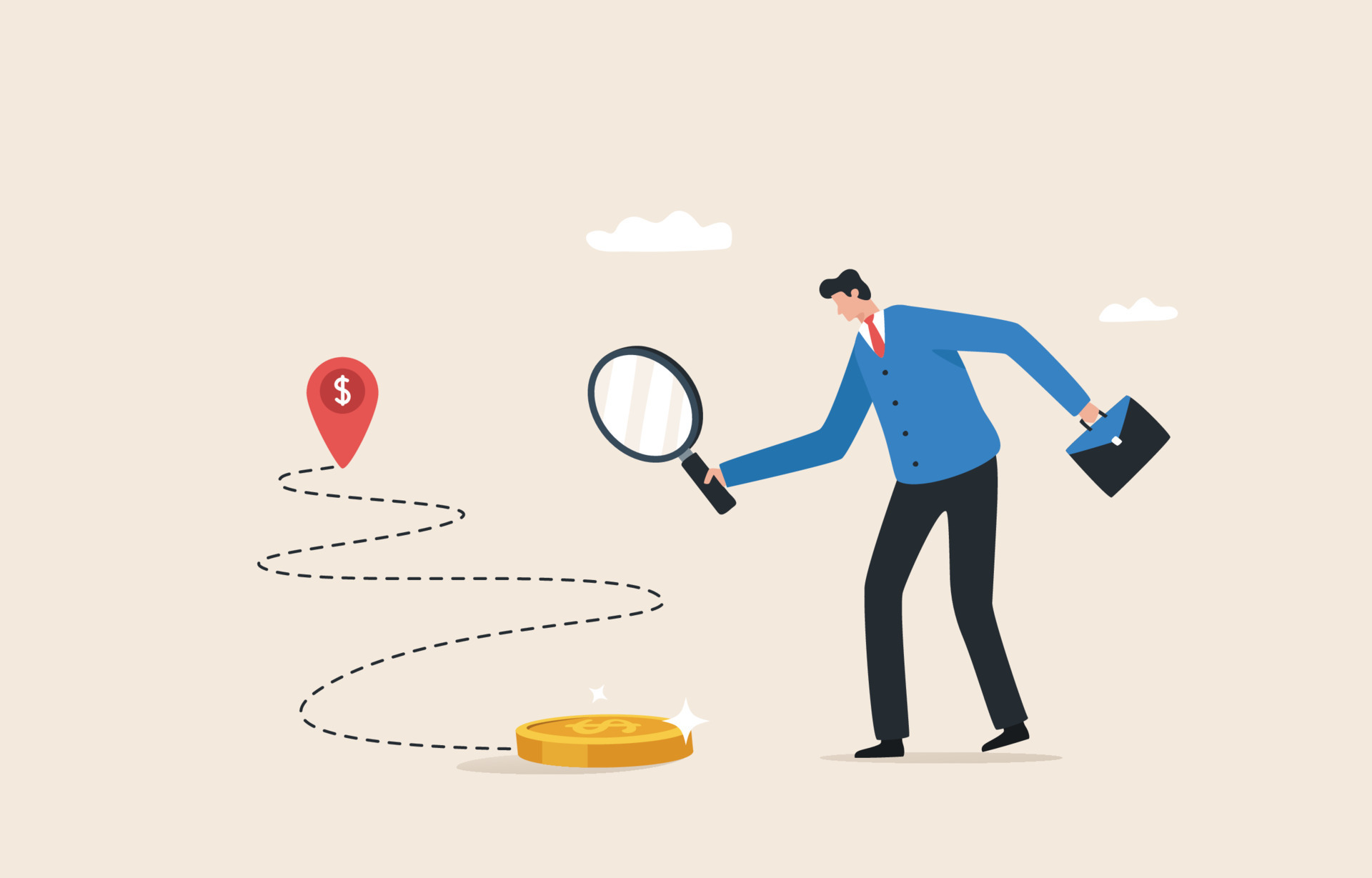 Financial navigation. Path to financial success. Earning extra income or increasing salary 