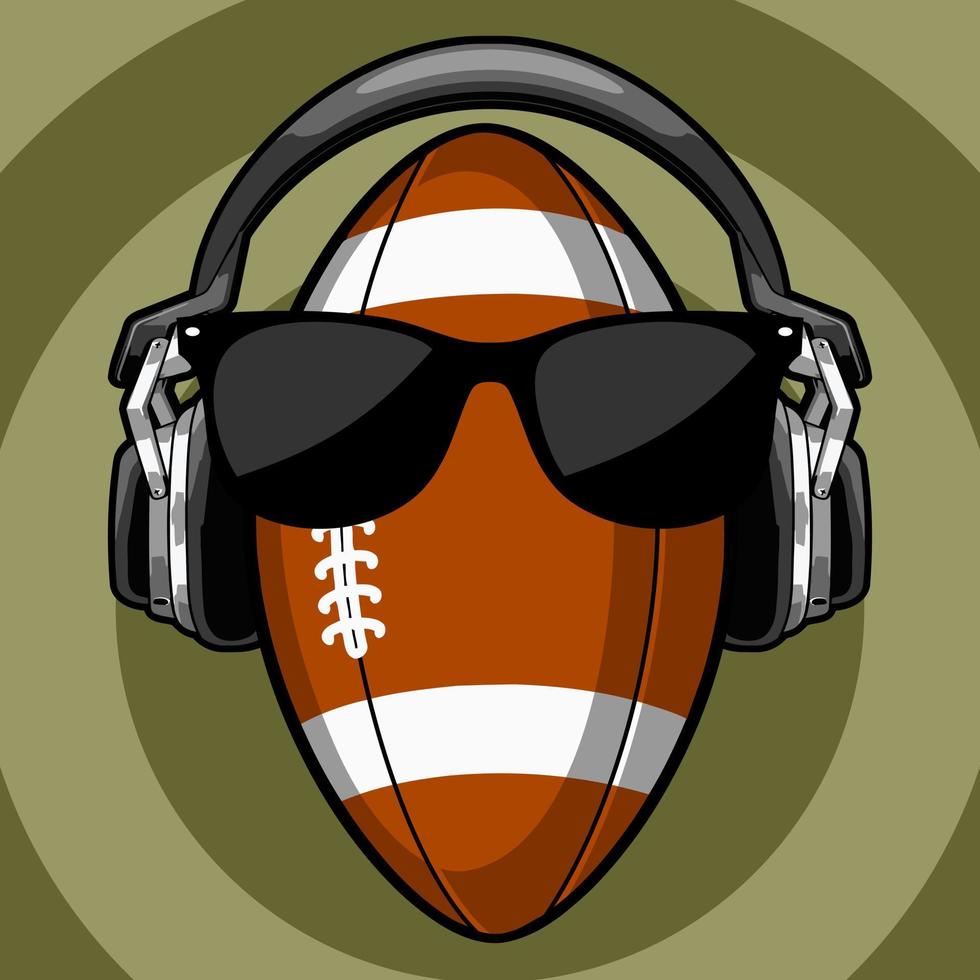 ball using headphones vector
