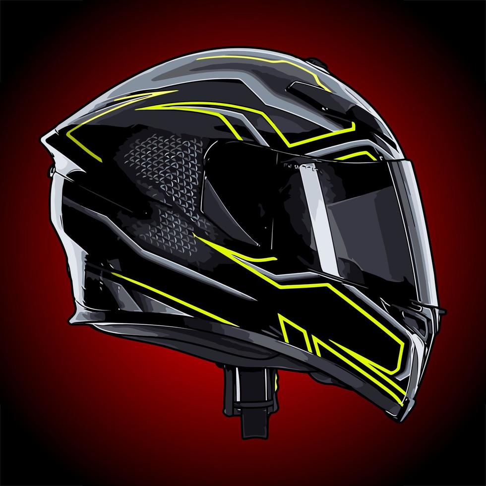 vector de casco de moto