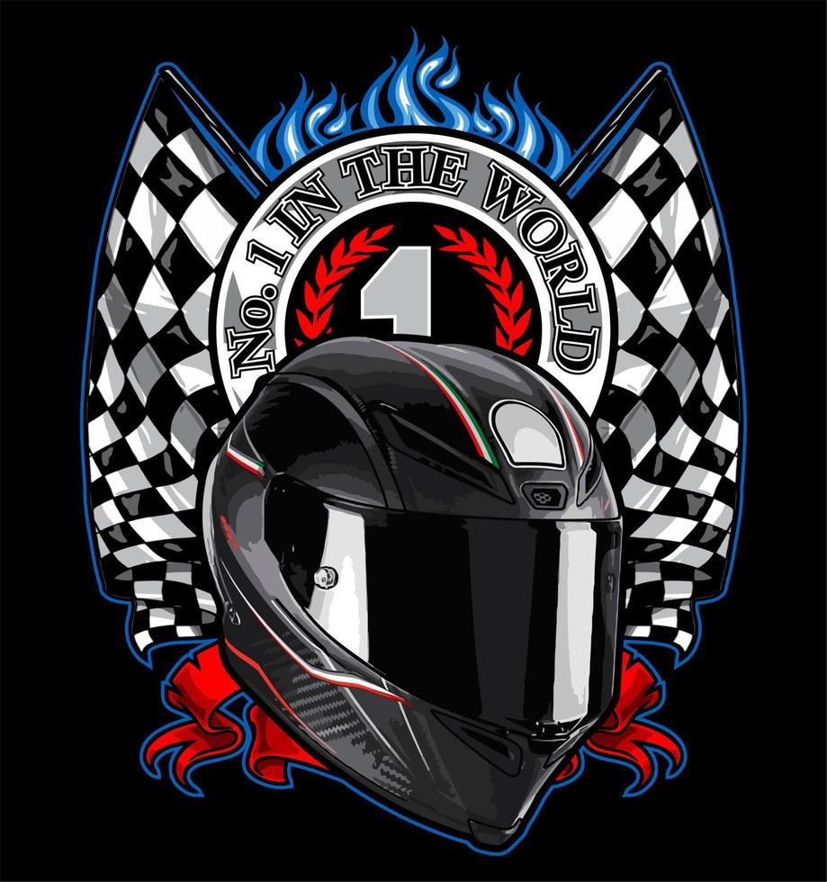 motorbike helmet vector
