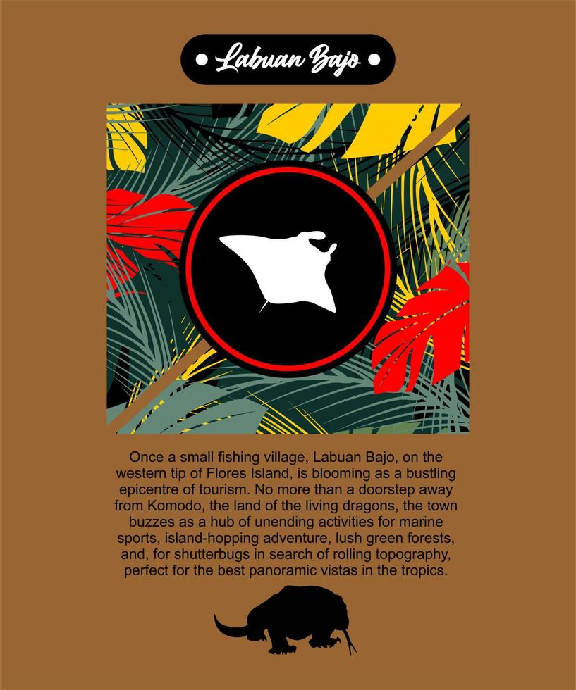Labuan Bajo Island vector