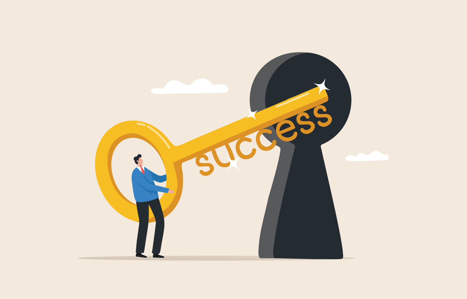 What Are The Keys To A Successful Business Key to success. Achieve business goals. Great achievements in