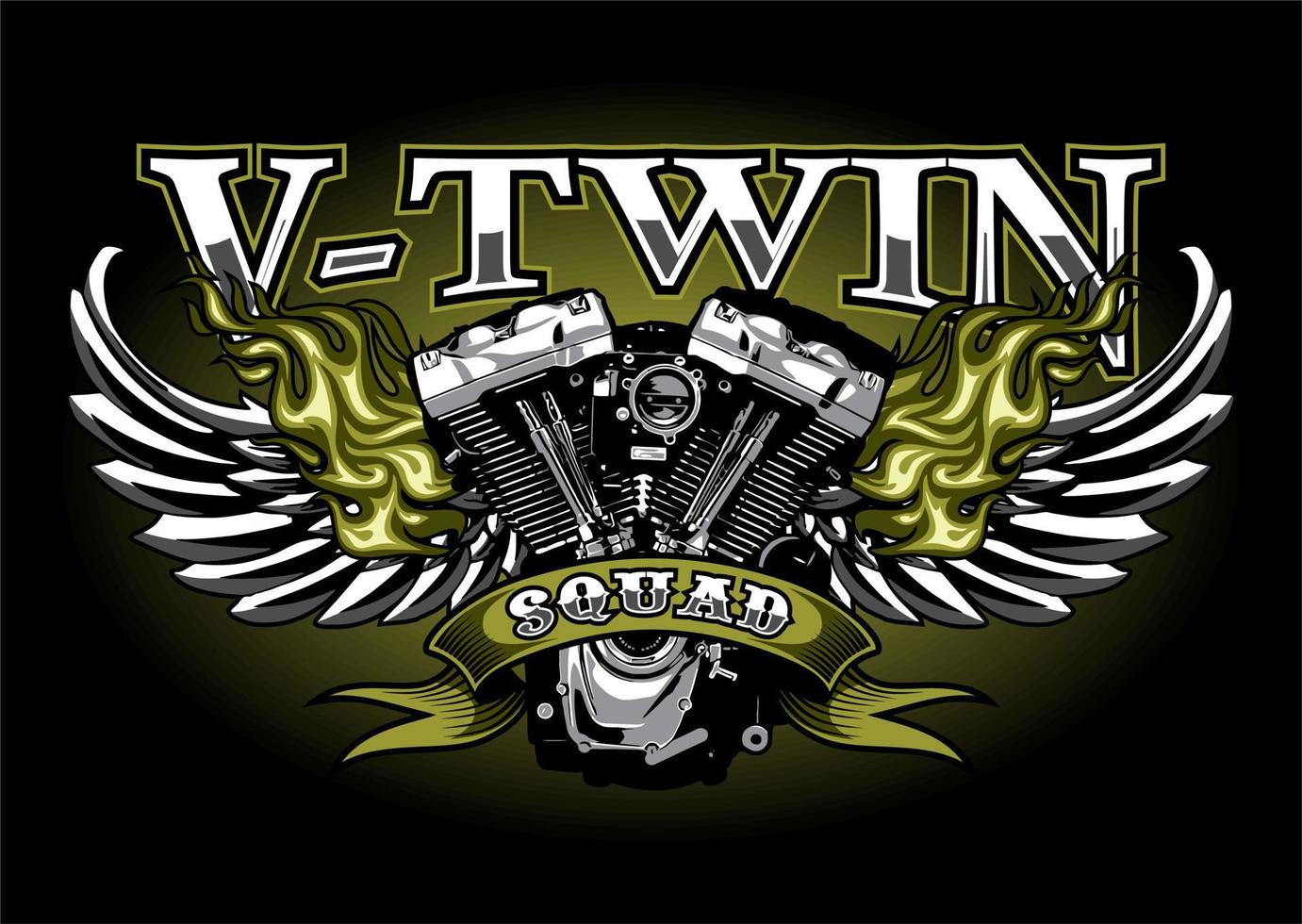 v twin vector template