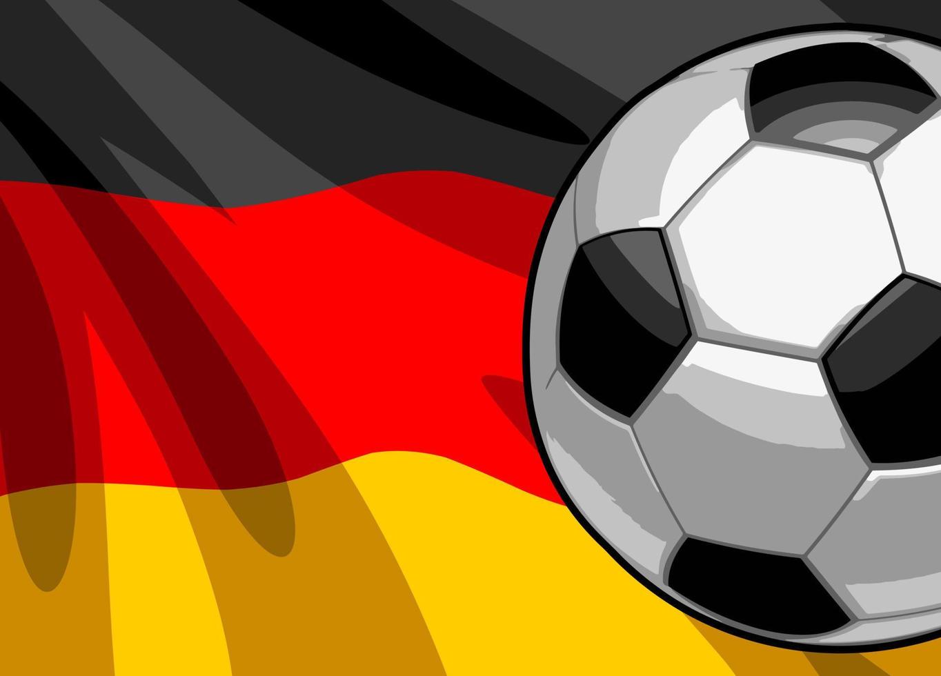 soccer balls and flags vector