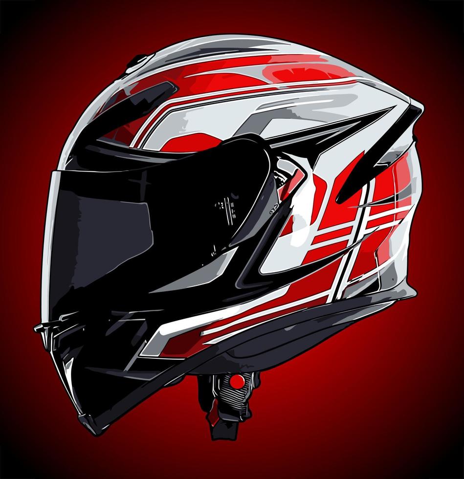vector de casco de moto