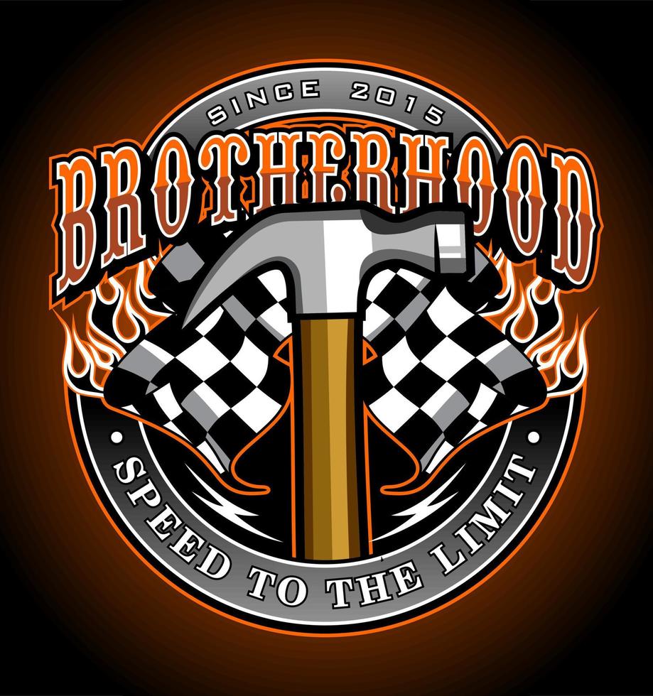 wrench with racing flag vector