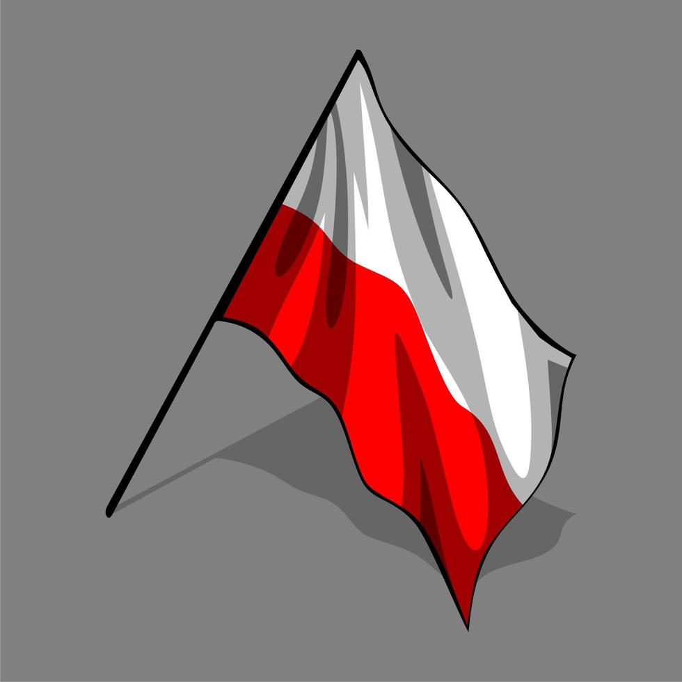 bandera del país de polonia vector