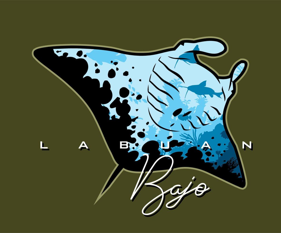 vector de la isla de labuan bajo