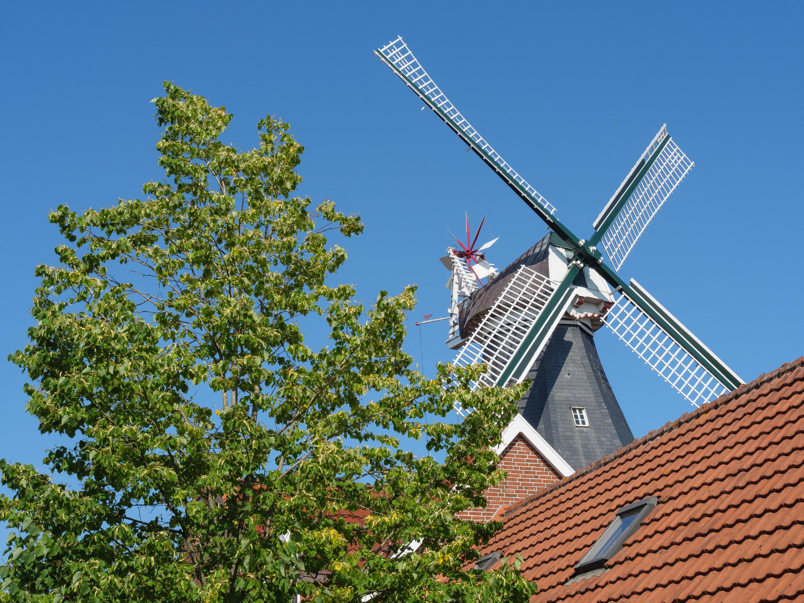 ditzum,germany,2020-the small village of ditzum at the river ems in ...