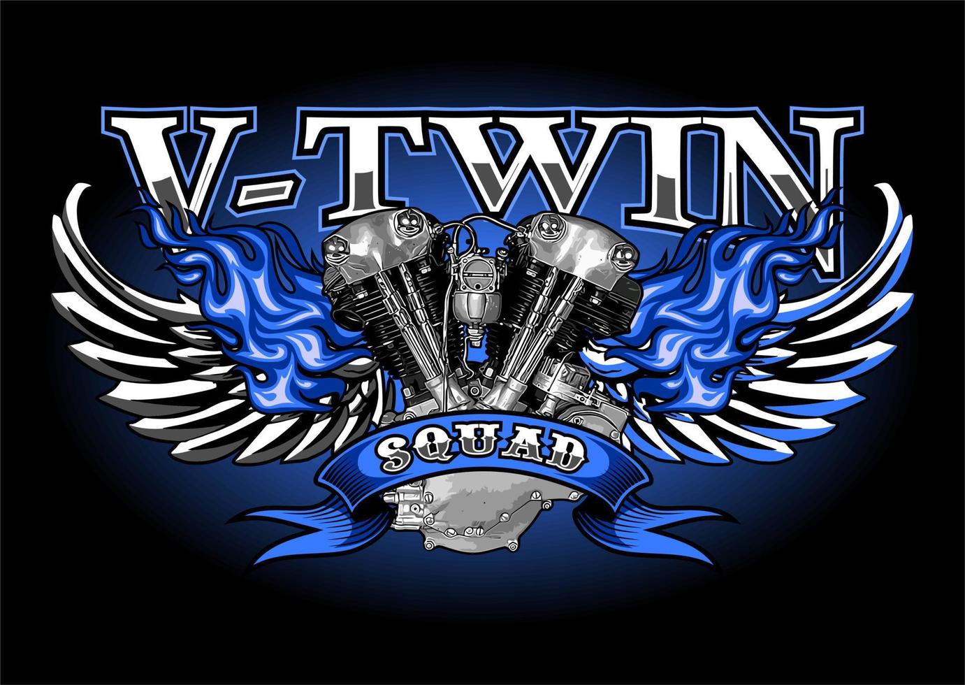 v twin vector template