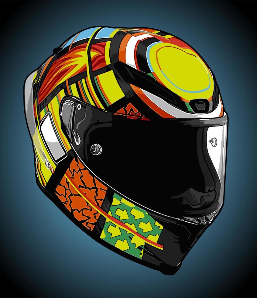 vector de casco de moto