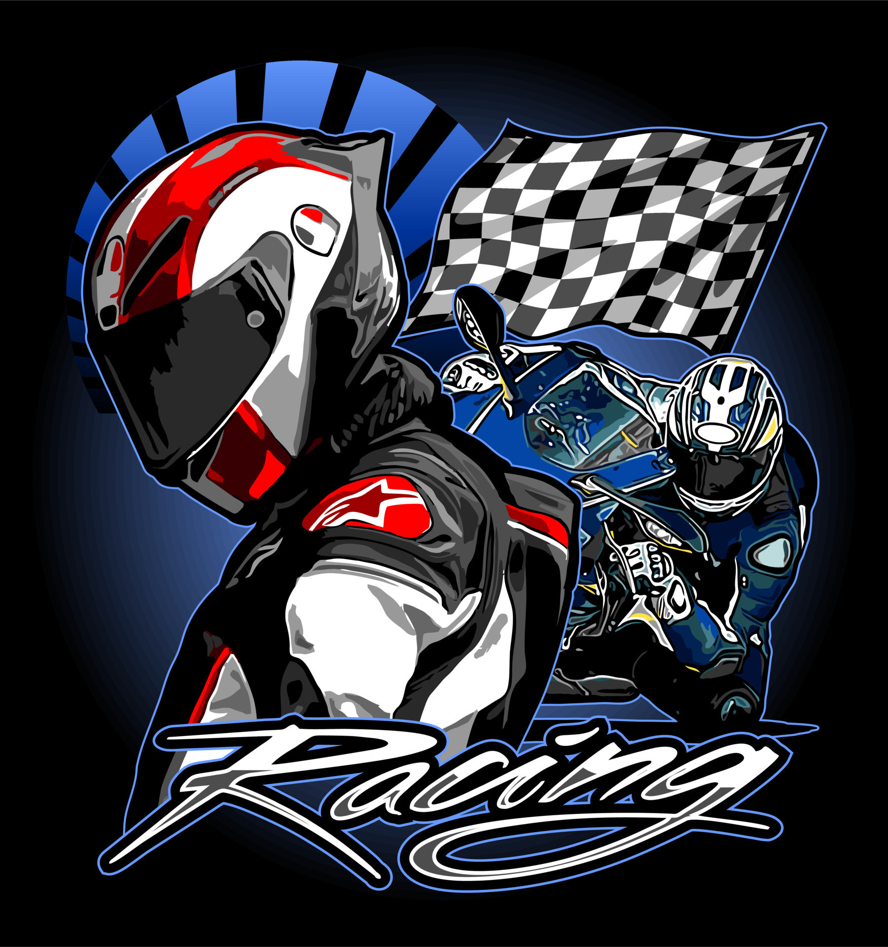 biker with motor sport background 11230480 Vector Art at Vecteezy