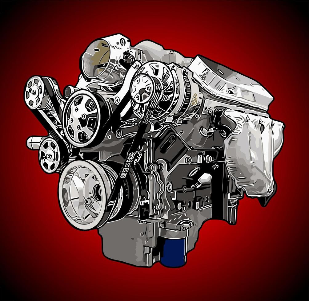 racing car engine vector
