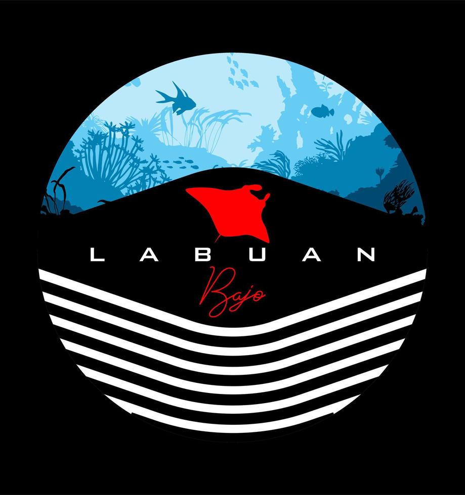 Labuan Bajo Island vector