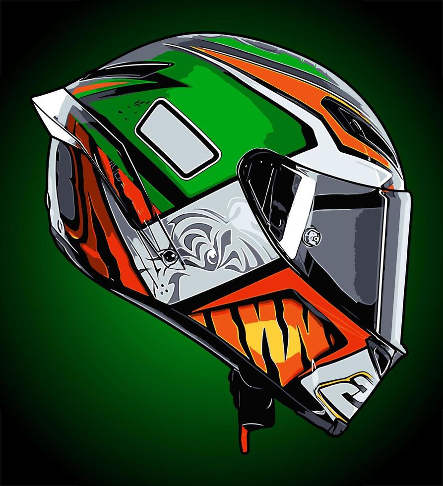 motorbike helmet vector