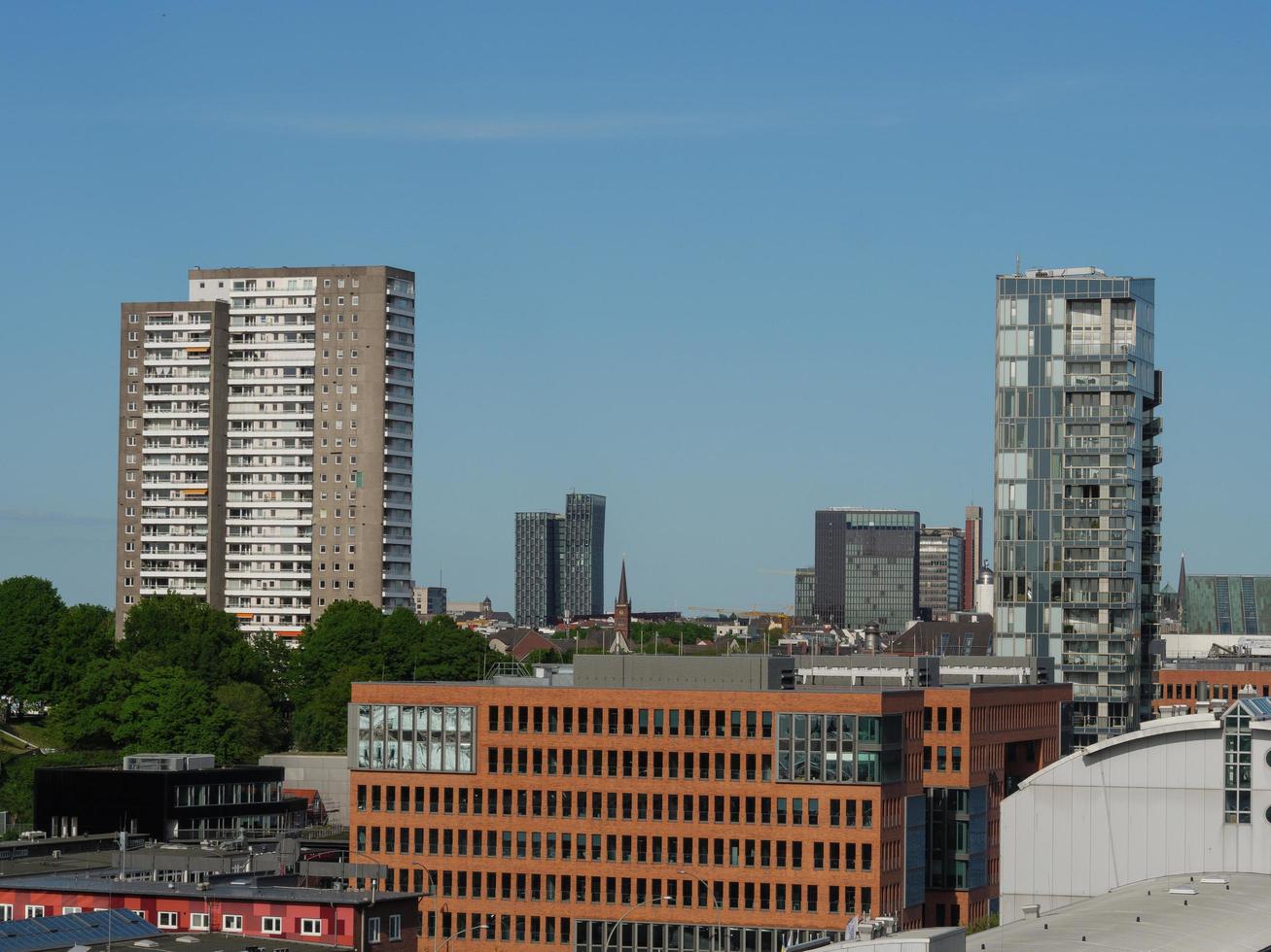 hamburg,germany,2022-the port of Hamburg and the river elbe photo
