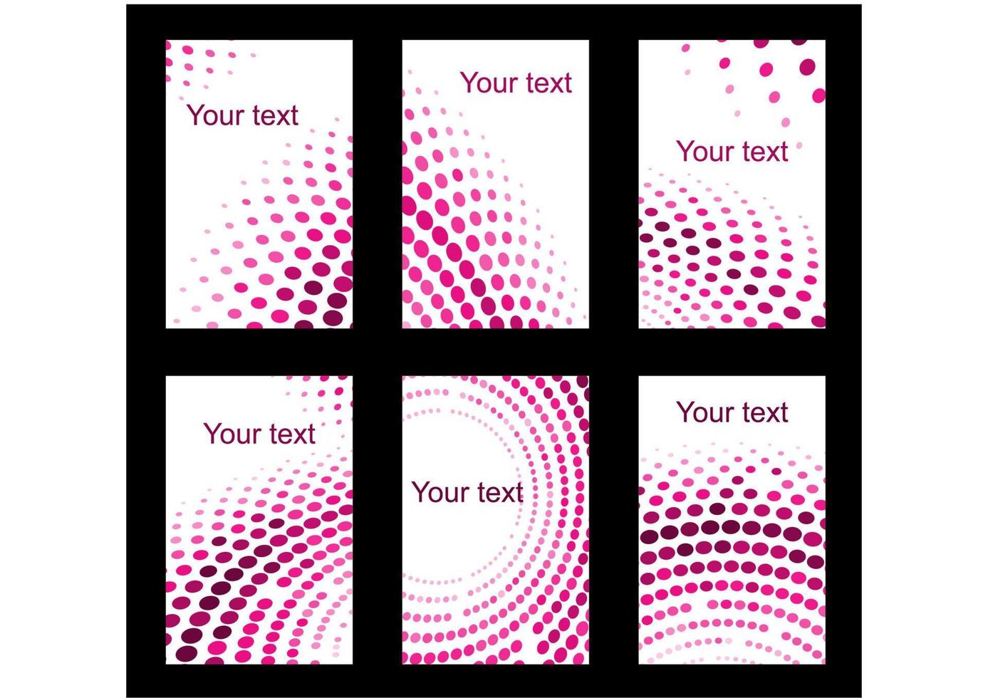 Set of business cards with violet colours vector