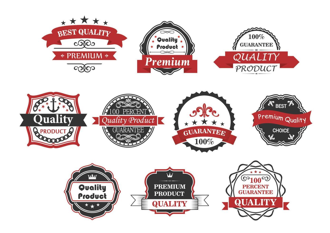 Vintage labels and banners set vector