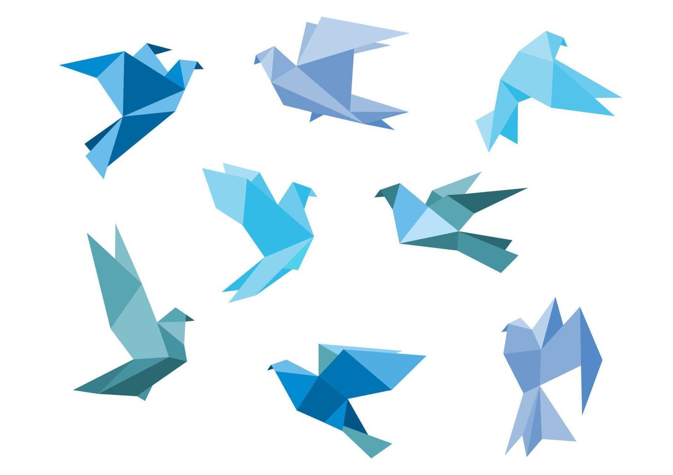 Paper pigeons and doves vector