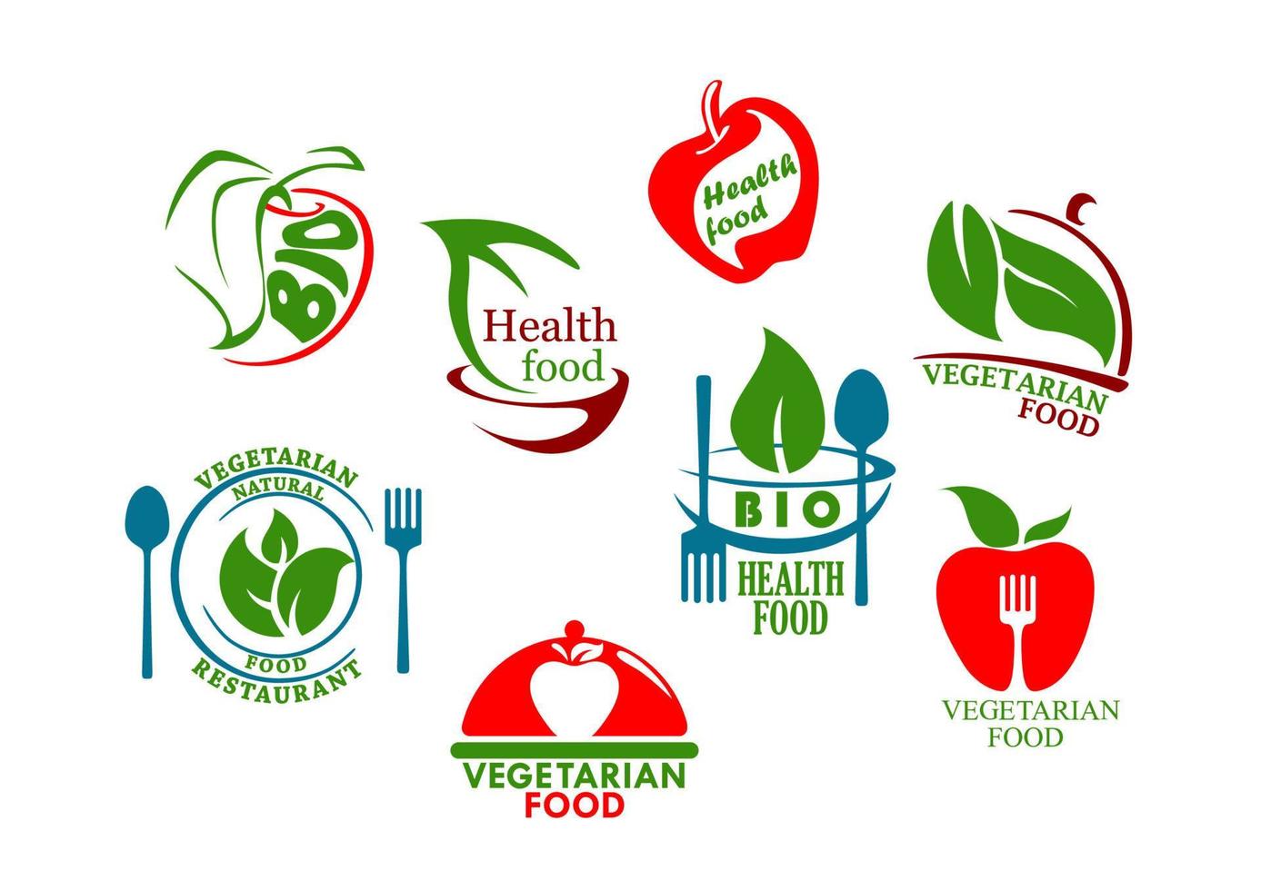 Vegetarian food symbols vector