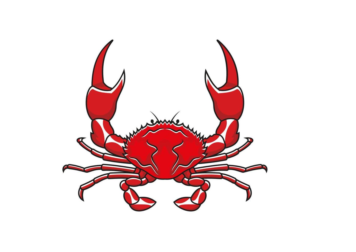 Red crab character vector