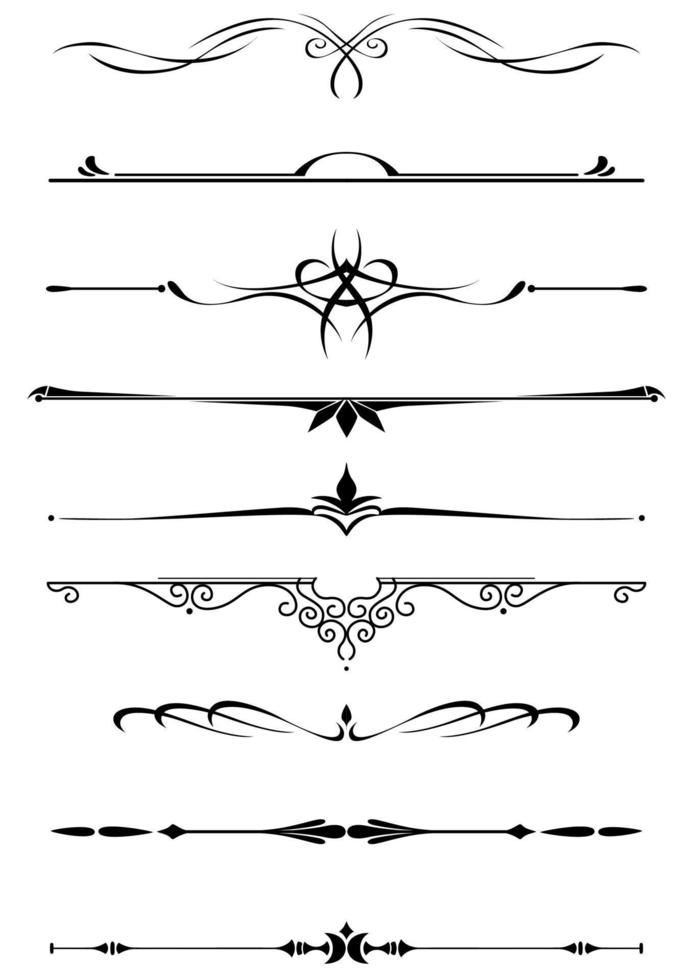 Vintage dividers and borders vector