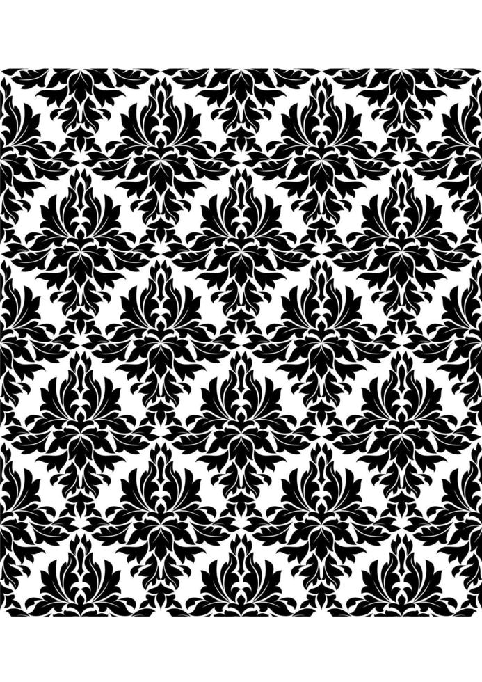 Seamless background in retro damask style vector