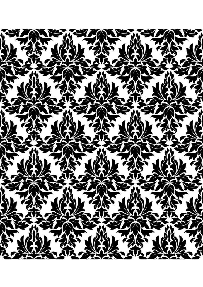 Seamless background in retro damask style vector