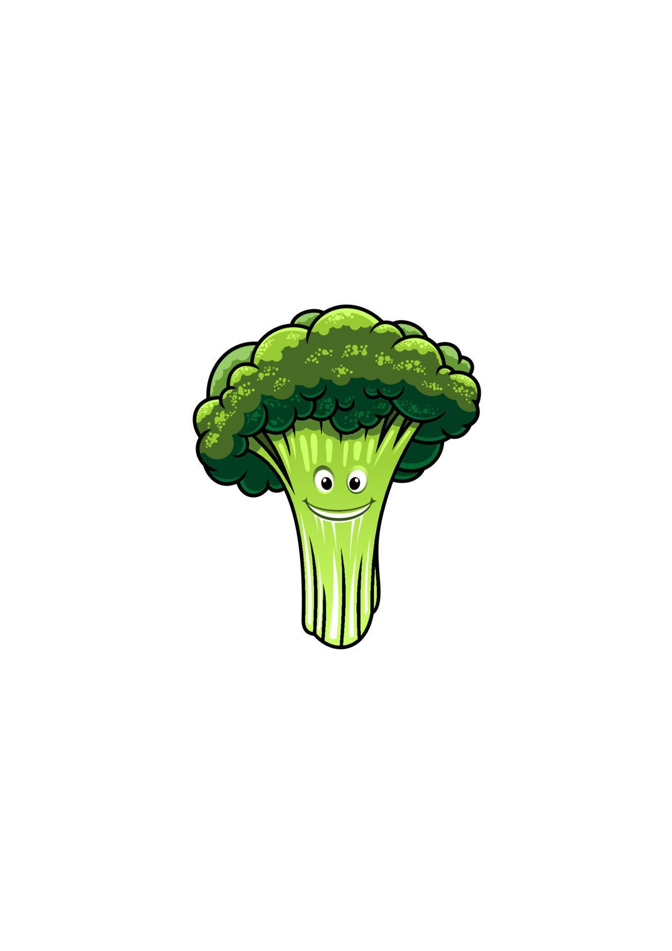 Fresh broccoli with a happy face 11230795 Vector Art at Vecteezy