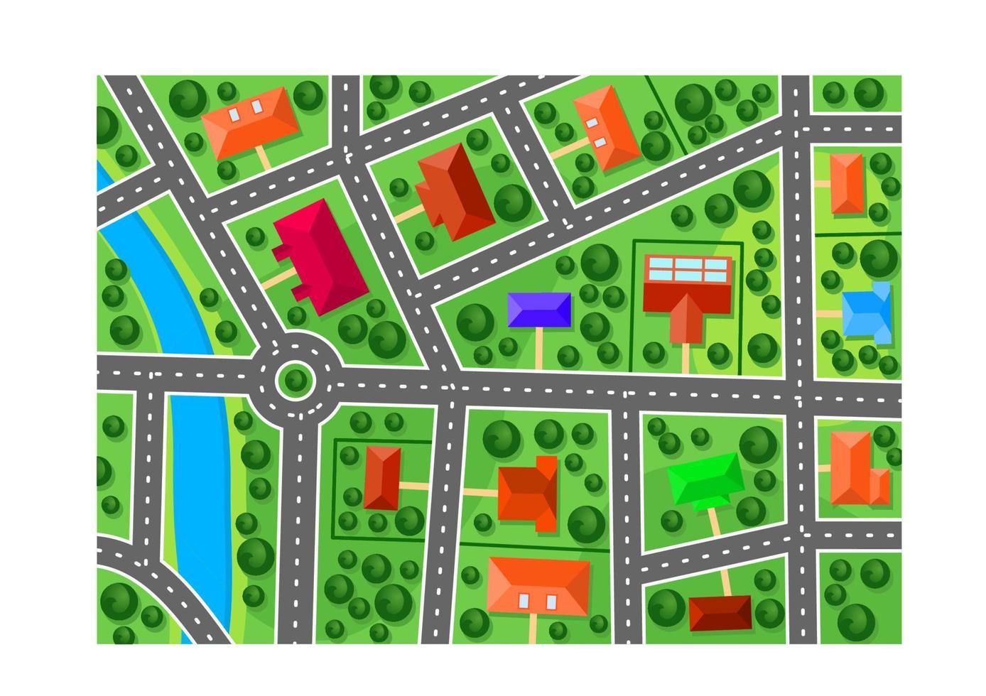 mapa del suburbio vector