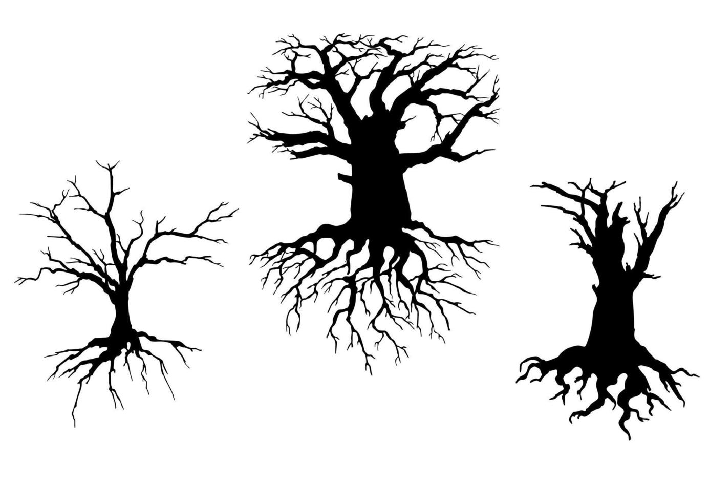 Dead trees for ecology design vector