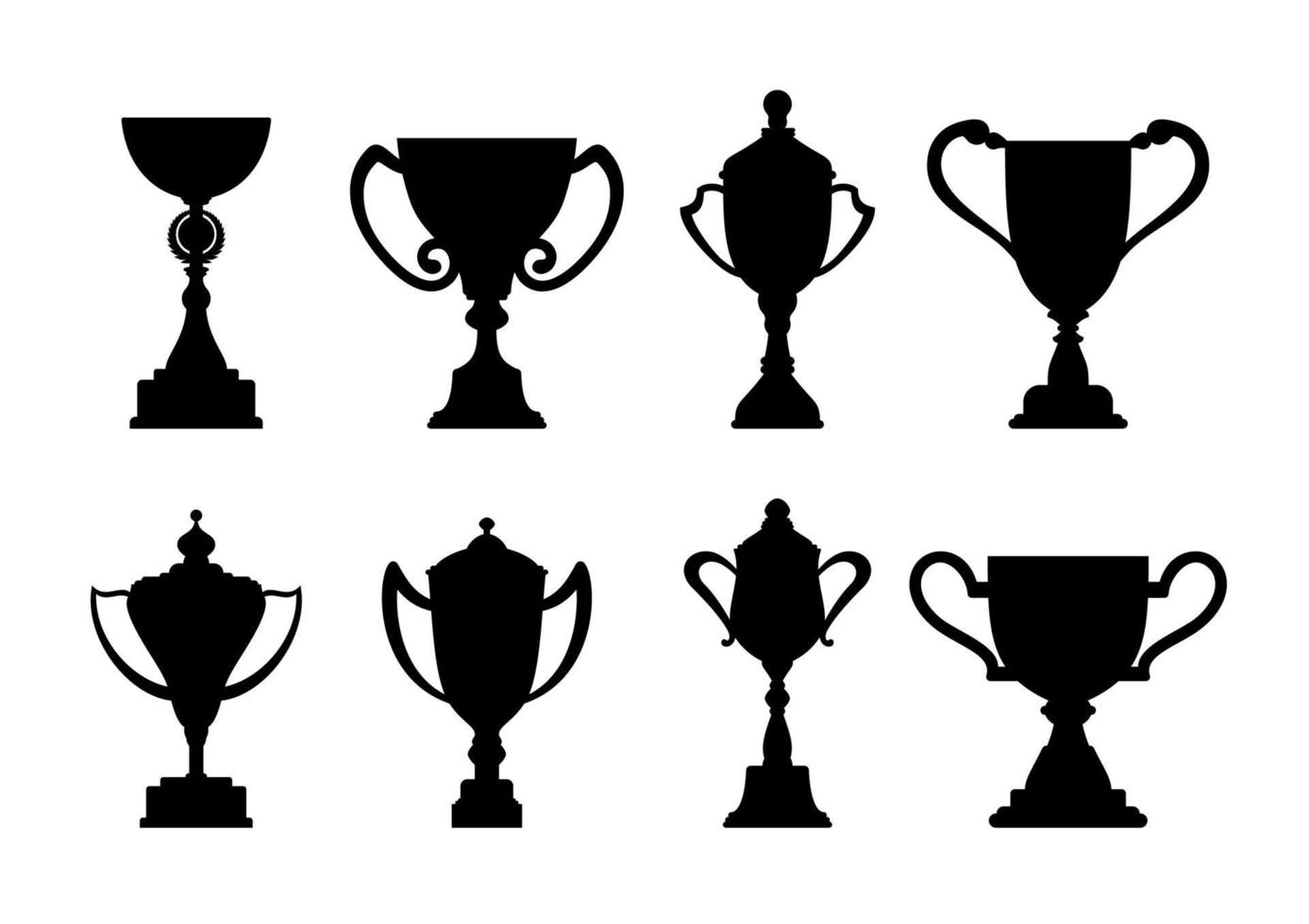 trofeos y premios deportivos vector