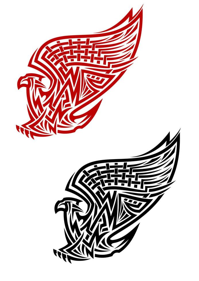 Griffin symbol in celtic style vector