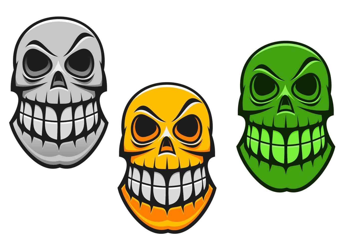 personaje de calavera de monstruo vector