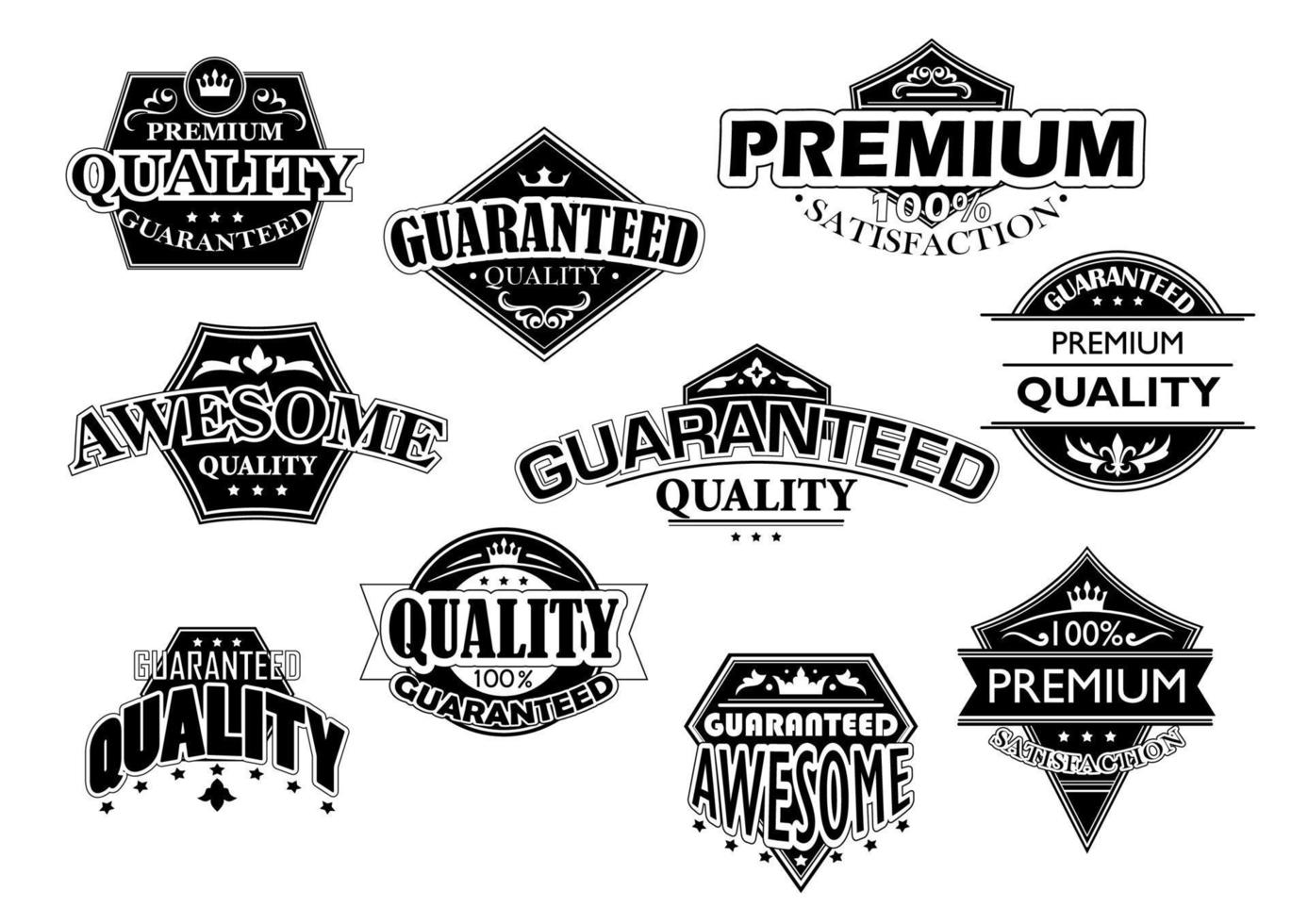 Retro labels and banners set vector