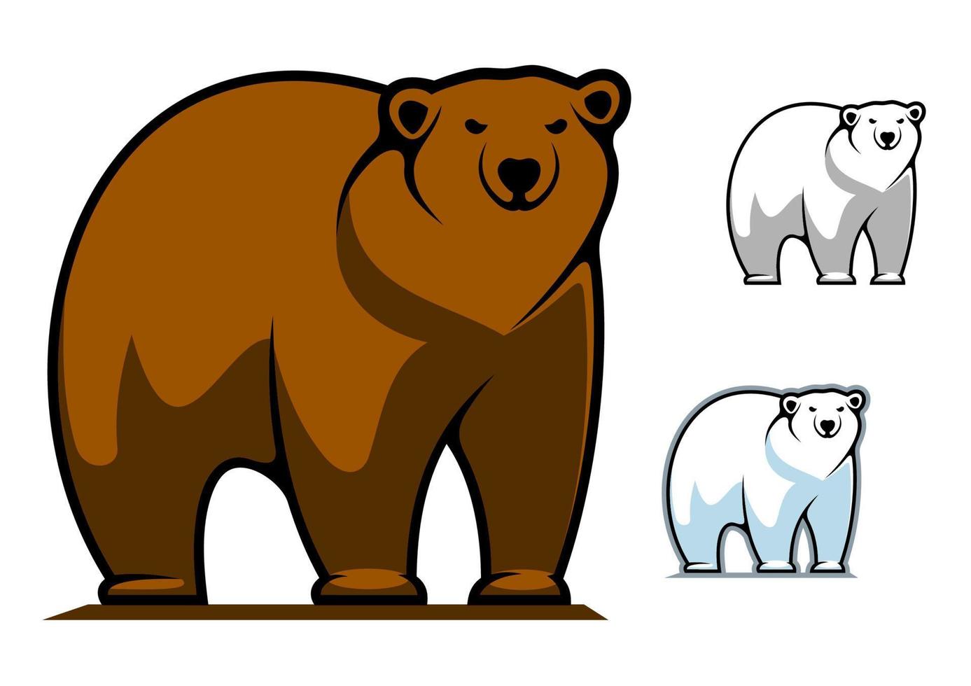 mascota de oso de dibujos animados divertido vector