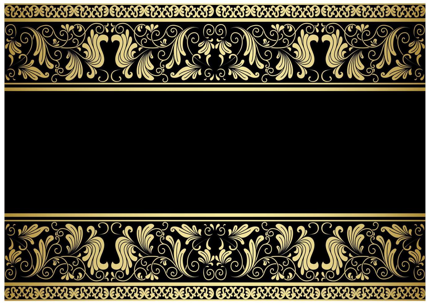 Gilded frame with decorative elements vector